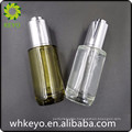 2017 new fashion 30ml green cosmetic glass dropper bottle